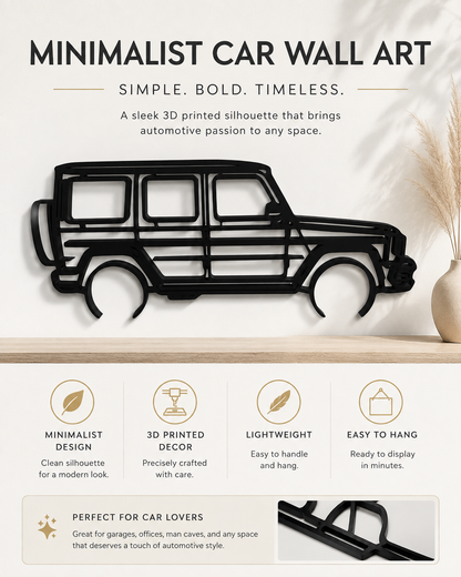 Mercedes-Benz G63 AMG 2022 3D Printed Wall Art – G-Class Garage & Man Cave Decor
