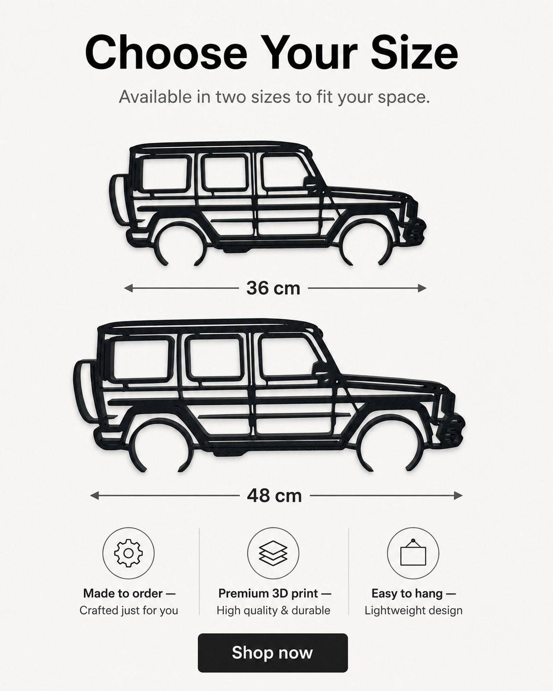 Mercedes-Benz G63 AMG 2022 3D Printed Wall Art – G-Class Garage & Man Cave Decor