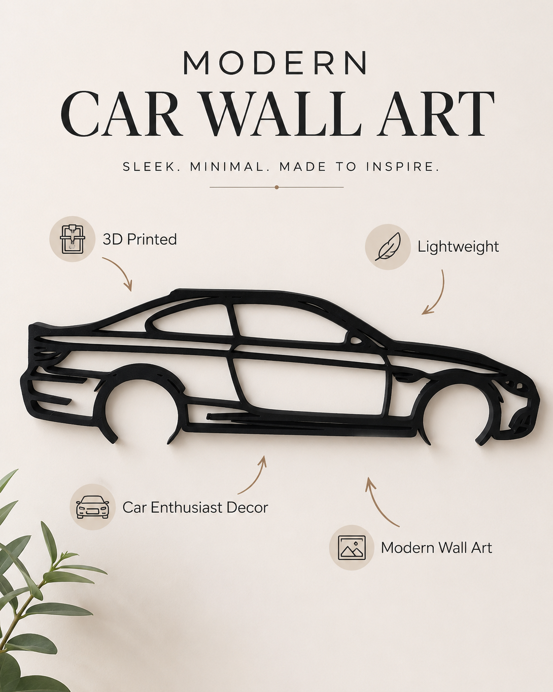 BMW M3 E92 2013 3D Printed Wall Art – Automotive Garage & Man Cave Decor