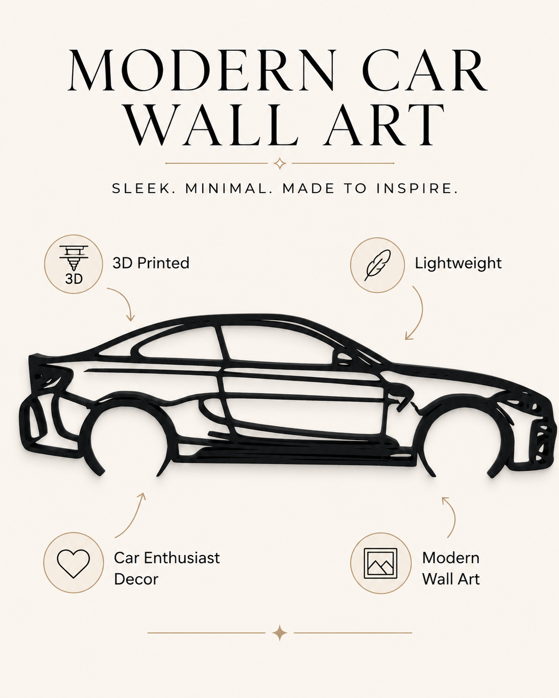 BMW M2 F87 2016 3D Printed Wall Art – Automotive Garage & Man Cave Decor