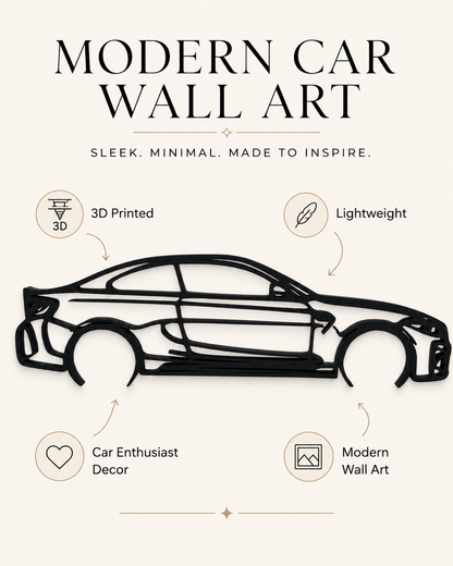 BMW M2 F87 2016 3D Printed Wall Art – Automotive Garage & Man Cave Decor