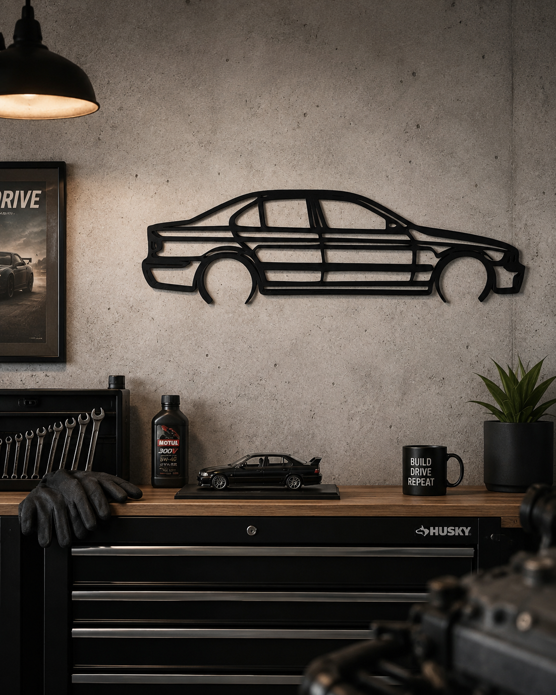 BMW M5 E39 3D Printed Wall Art – Automotive Garage & Man Cave Decor