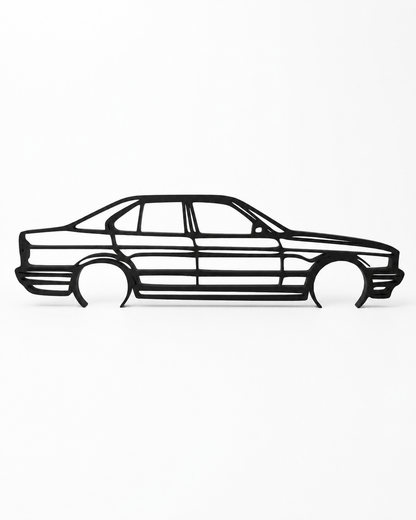 BMW E34 525i 1995 3D Printed Wall Art – Classic Automotive Garage & Man Cave Decor