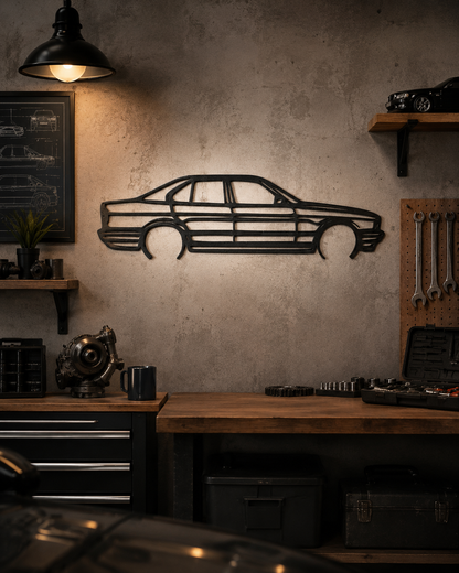 BMW E34 525i 1995 3D Printed Wall Art – Classic Automotive Garage & Man Cave Decor