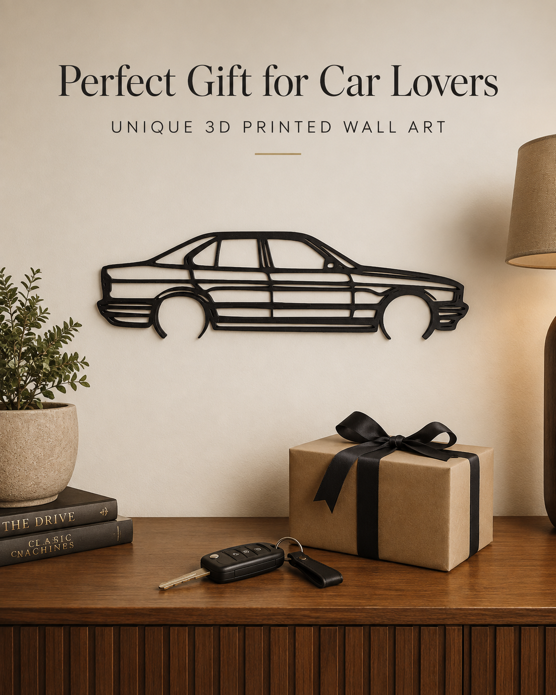 BMW E34 525i 1995 3D Printed Wall Art – Classic Automotive Garage & Man Cave Decor
