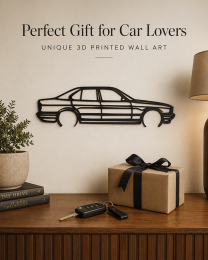 BMW E34 525i 1995 3D Printed Wall Art – Classic Automotive Garage & Man Cave Decor