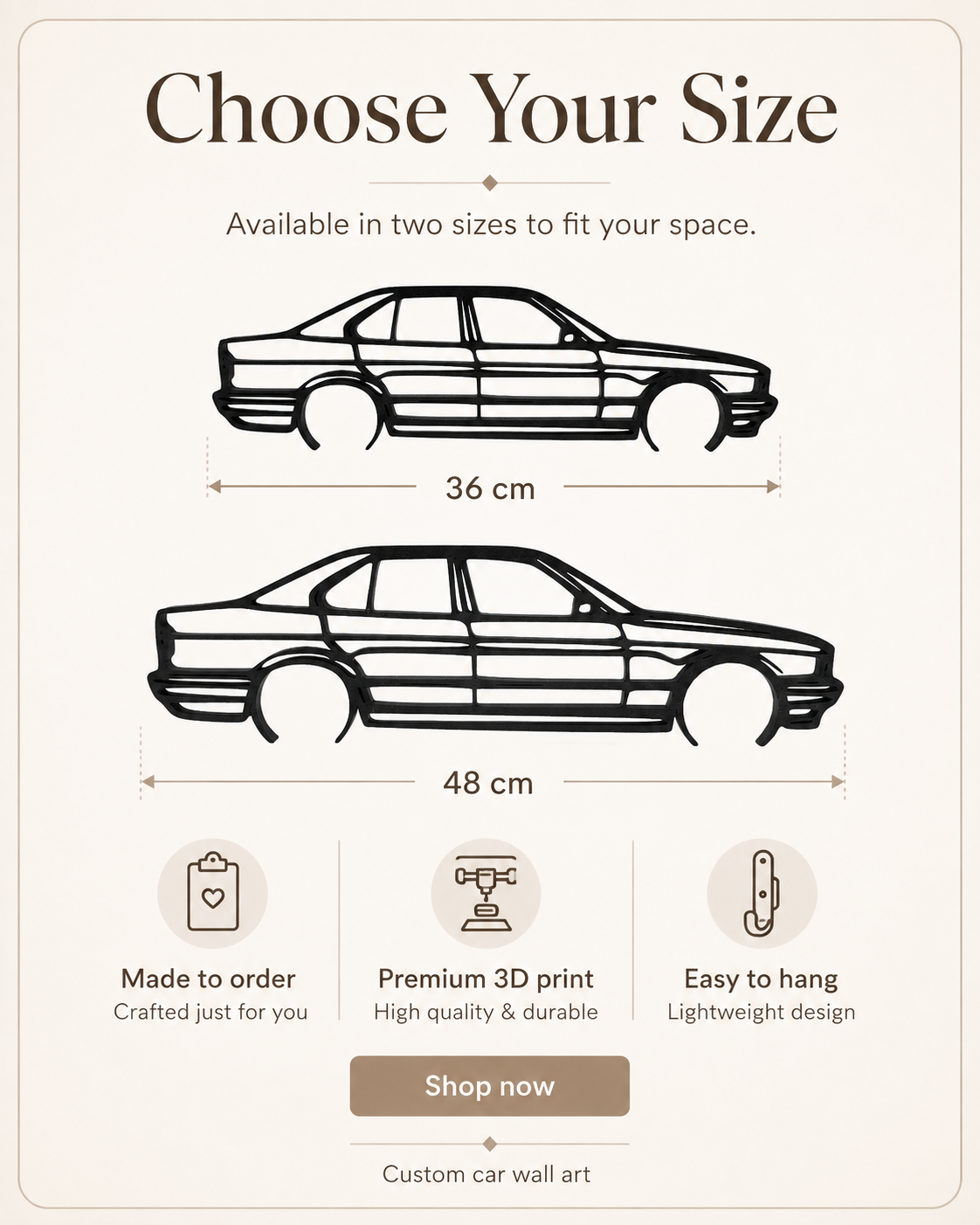 BMW E34 525i 1995 3D Printed Wall Art – Classic Automotive Garage & Man Cave Decor