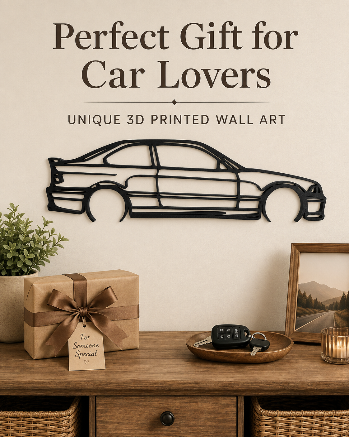 BMW M3 E36 3D Printed Wall Art – Automotive Garage & Man Cave Decor