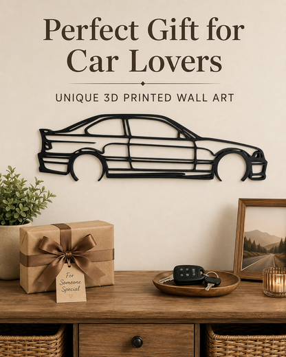 BMW M3 E36 3D Printed Wall Art – Automotive Garage & Man Cave Decor