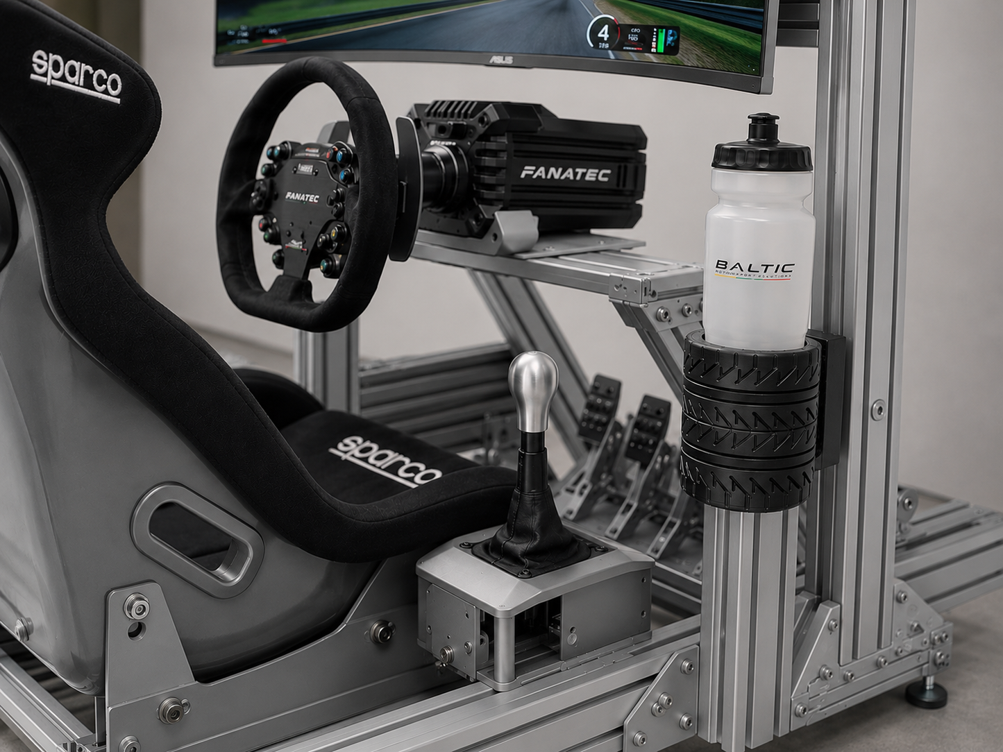 Sim Racing Cockpit Cup Holder – 3D Printed Racing Rig Accessory