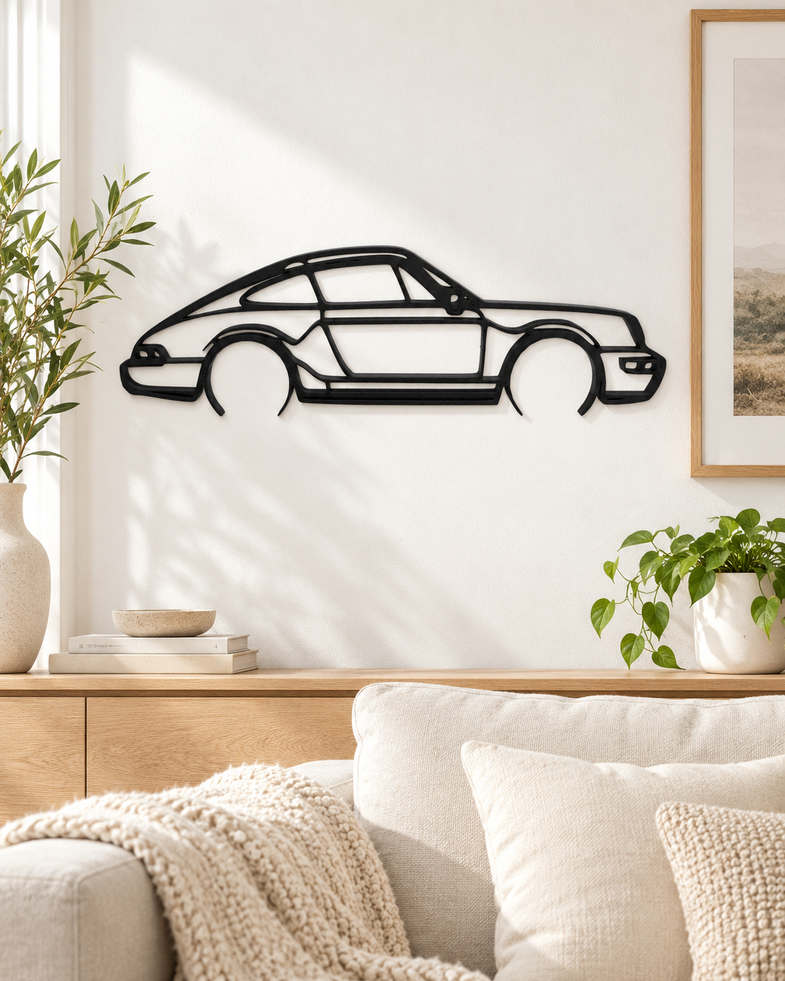 Porsche 911 Carrera Car Wallpaper & Hanger - Home Decor for Auto Lovers