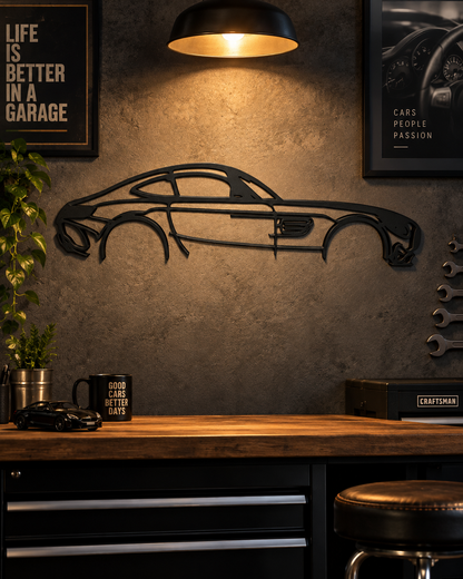 Mercedes-Benz AMG GT 3D Printed Car Silhouette Wall Art