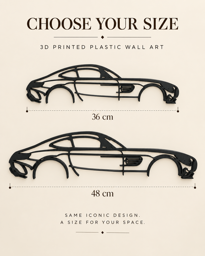 Mercedes-Benz AMG GT 3D Printed Car Silhouette Wall Art