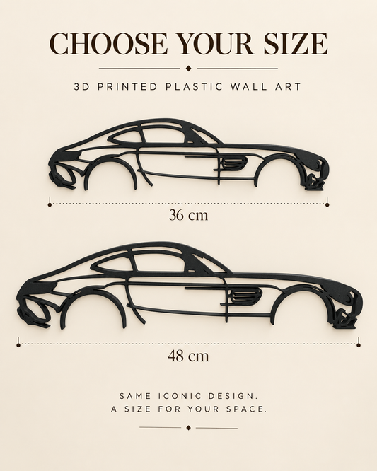 Mercedes-Benz AMG GT 3D Printed Car Silhouette Wall Art