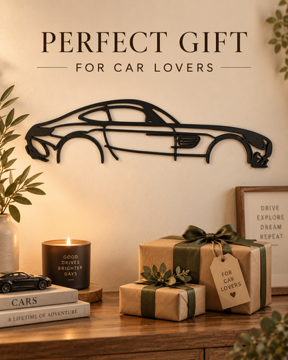 Mercedes-Benz AMG GT 3D Printed Car Silhouette Wall Art