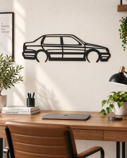 Volkswagen Jetta A3 / Mk3 3D Printed Car Silhouette Wall Art