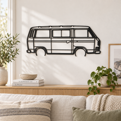 Volkswagen Transporter T3 3D Printed Van Silhouette Wall Art