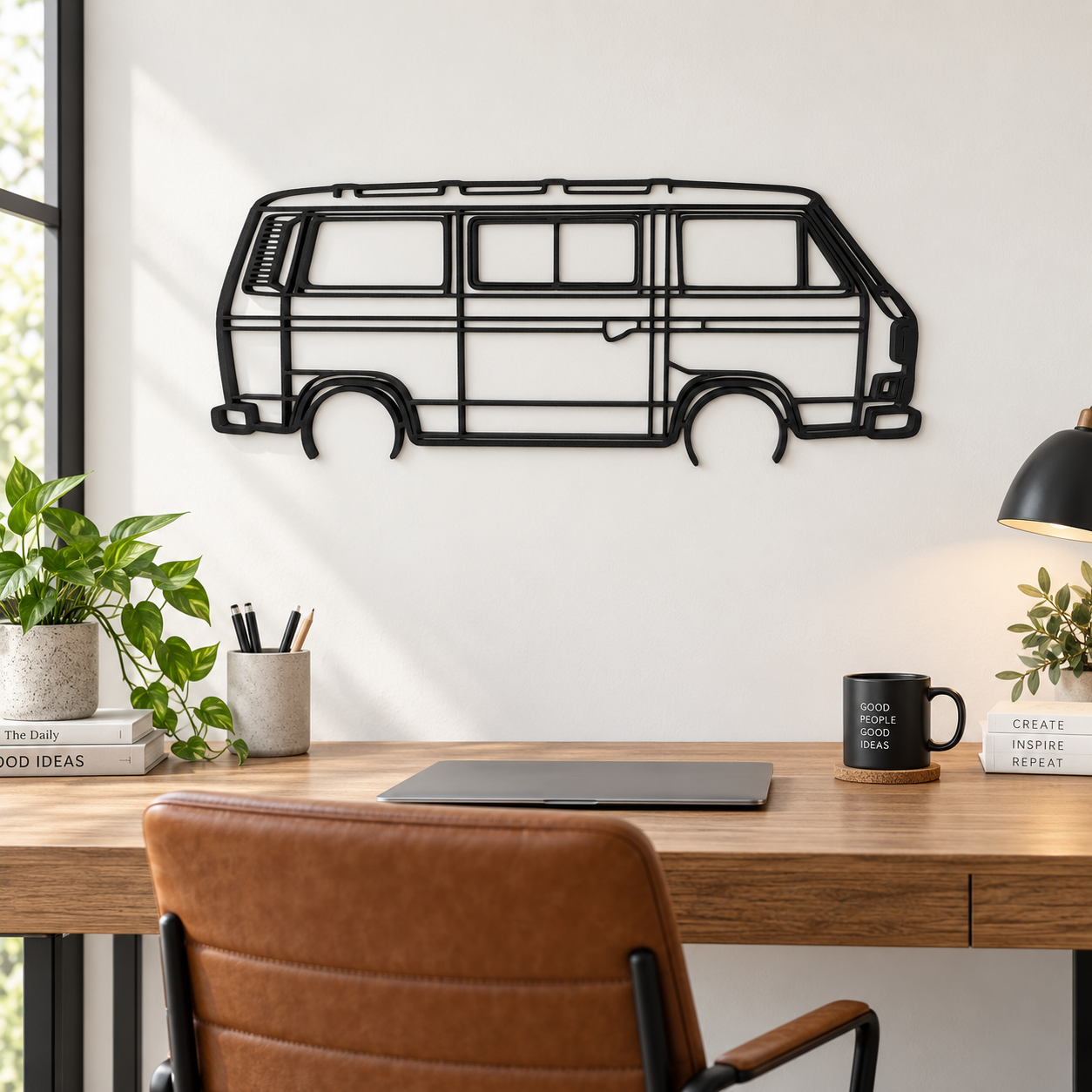 Volkswagen Transporter T3 3D Printed Van Silhouette Wall Art