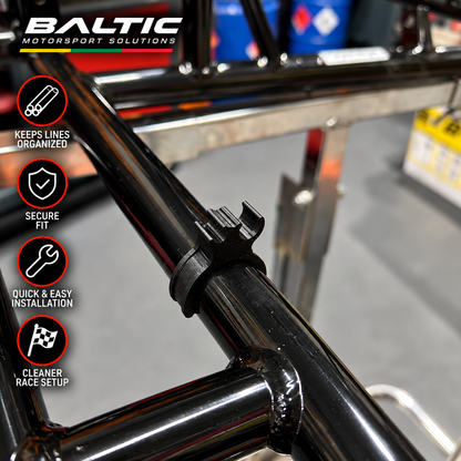 Go Kart Fuel & Throttle Cable Line Clamp Fits 28mm 30mm 32mm Chassis Racing Holder