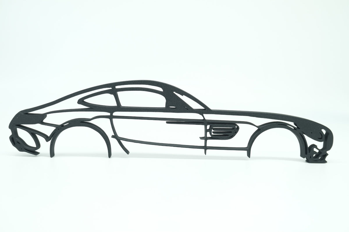 Mercedes-Benz AMG GT 3D Printed Car Silhouette Wall Art