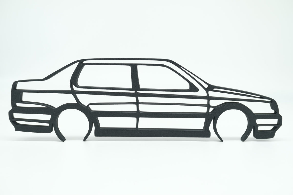 Volkswagen Jetta A3 / Mk3 3D Printed Car Silhouette Wall Art