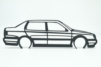 Volkswagen Jetta A3 / Mk3 3D Printed Car Silhouette Wall Art