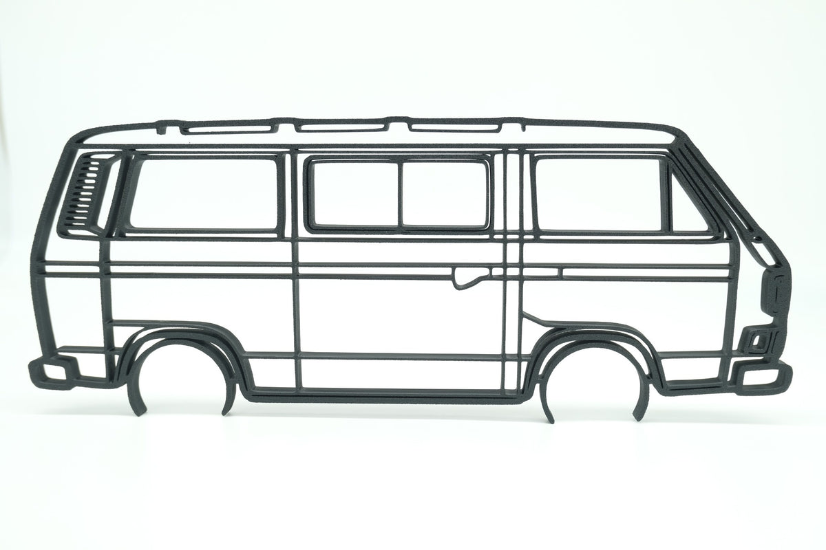 Volkswagen Transporter T3 3D Printed Van Silhouette Wall Art