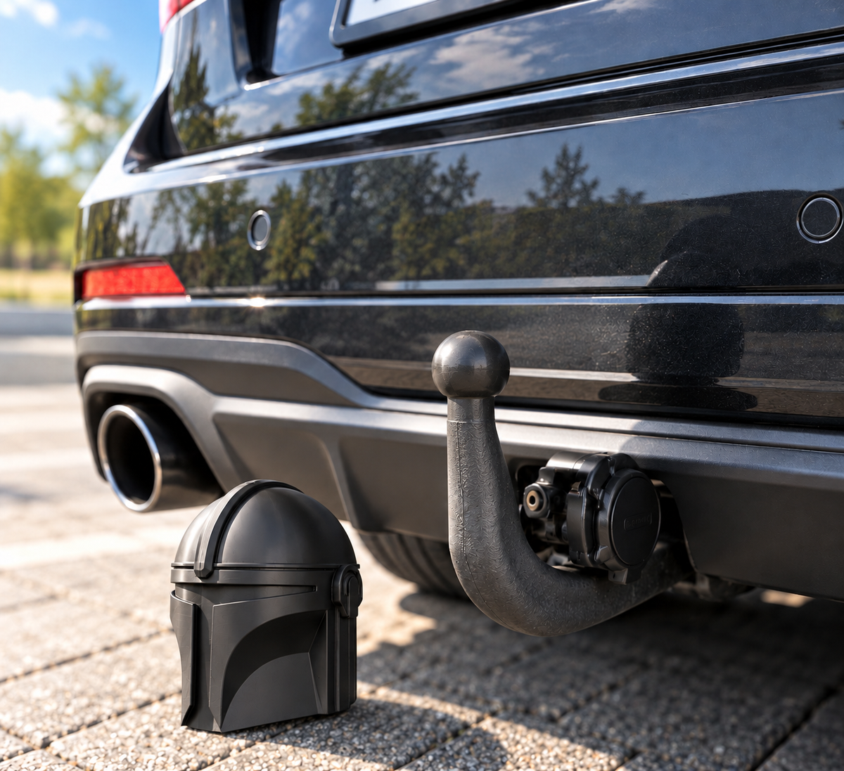 Mandalorian Car Trailer Hitch Cover