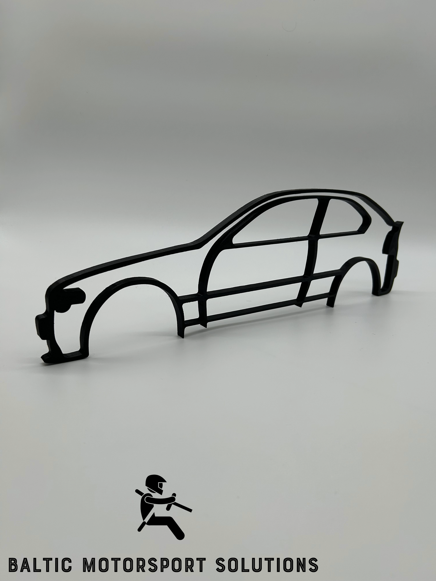 BMW E46 Compact Silhouette 3D Printed Wall Art