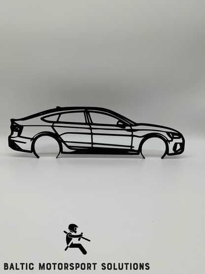 Audi RS5 SportBack 2022 Silhouette 3D Printed Wall Art