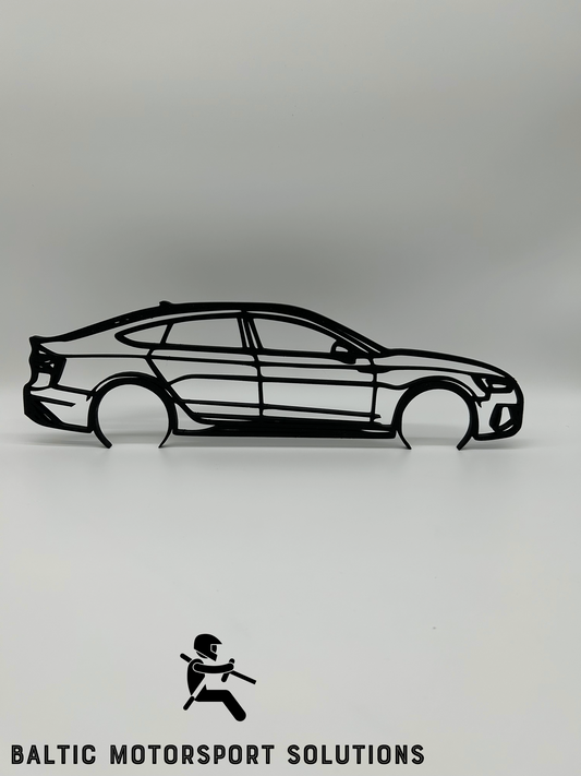 Audi RS5 SportBack 2022 Silhouette 3D Printed Wall Art