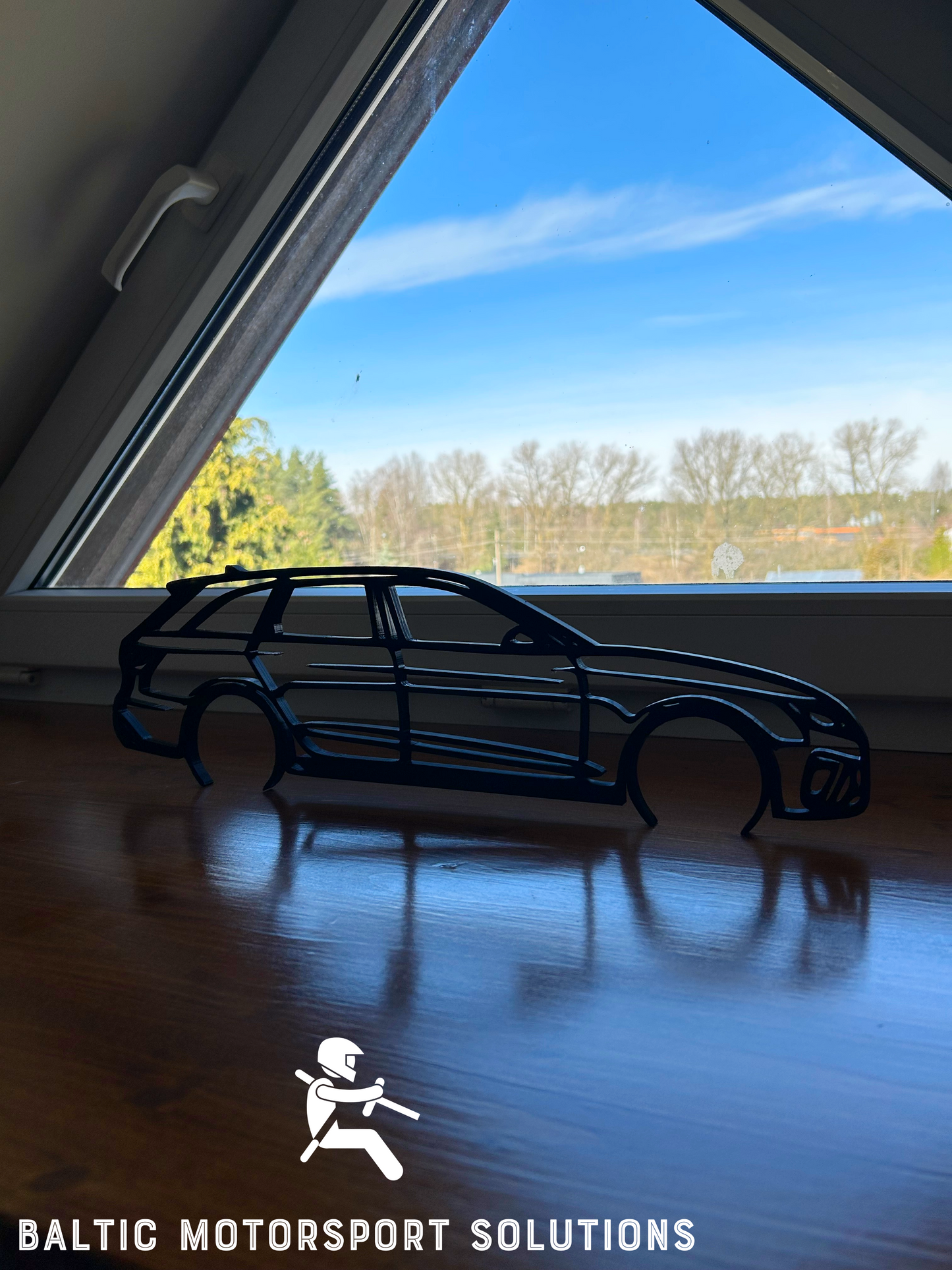 Audi RS4 Avant 2020 Silhouette 3D Printed Wall Art