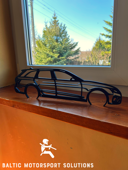 Audi RS4 Avant 2020 Silhouette 3D Printed Wall Art
