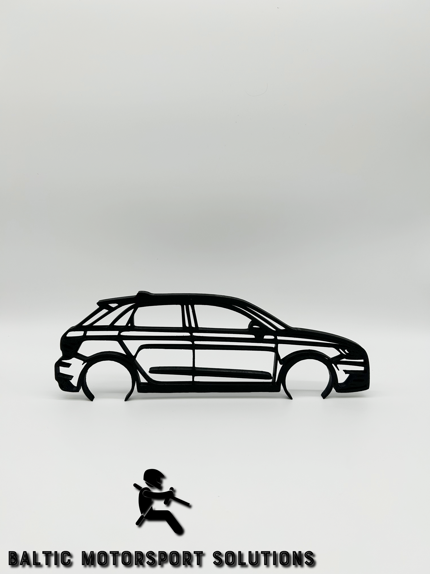 Audi A1 Sportback 2017 Silhouette 3D Printed Wall Art