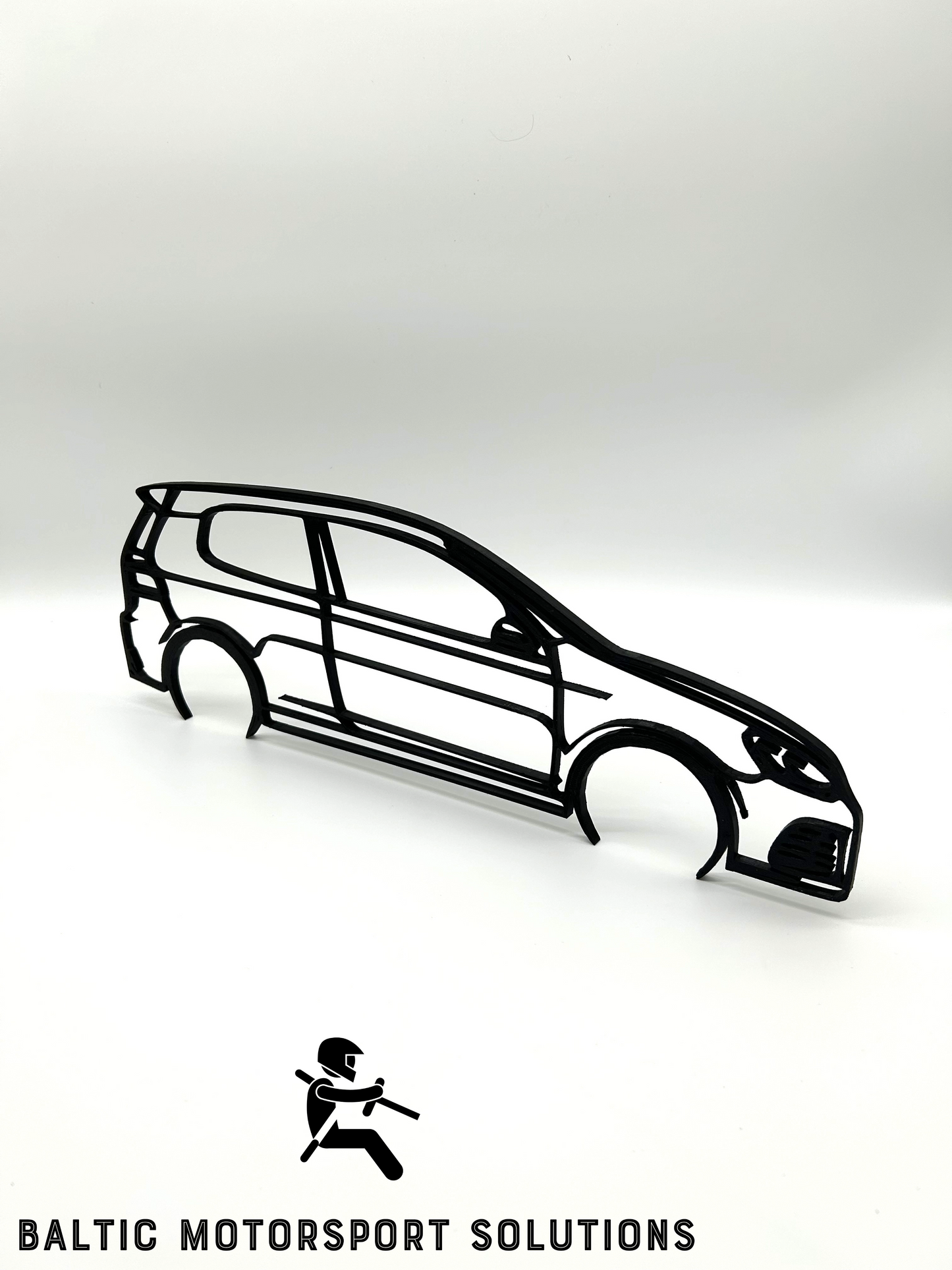 Volkswagen Golf 6 R Silhouette 3D Printed Wall Art