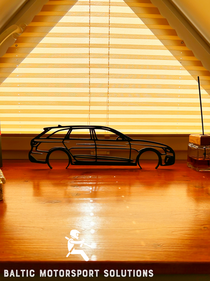 Audi RS4 Avant 2020 Silhouette 3D Printed Wall Art