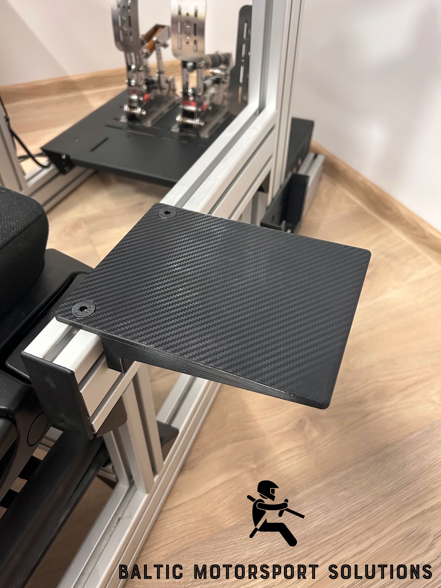 Sim Racing Cockpit Mouse Pad – Rigid Plastic Mountable Tray for Racing Rigs