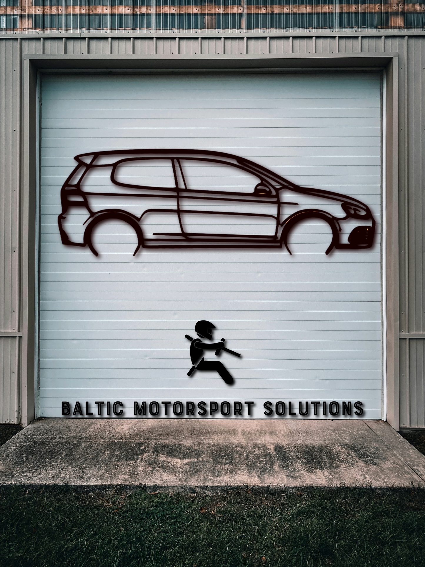 Volkswagen Golf 6 R Silhouette 3D Printed Wall Art