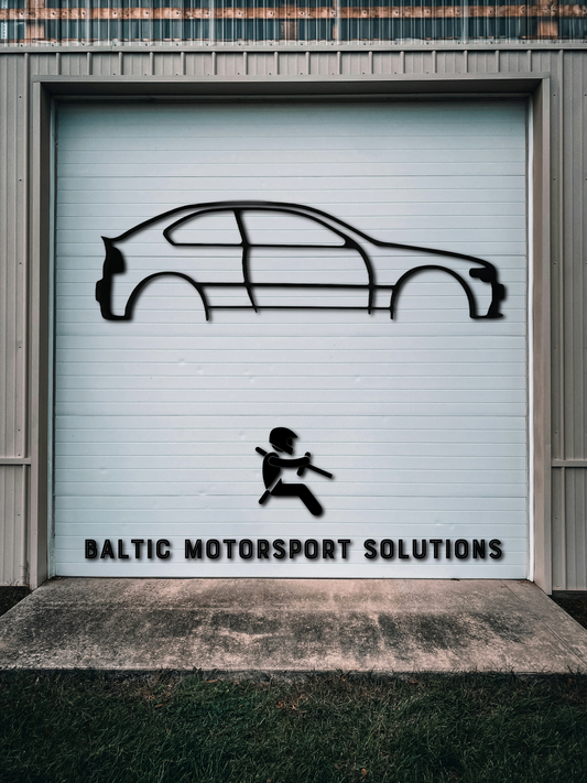 BMW E46 Compact Silhouette 3D Printed Wall Art