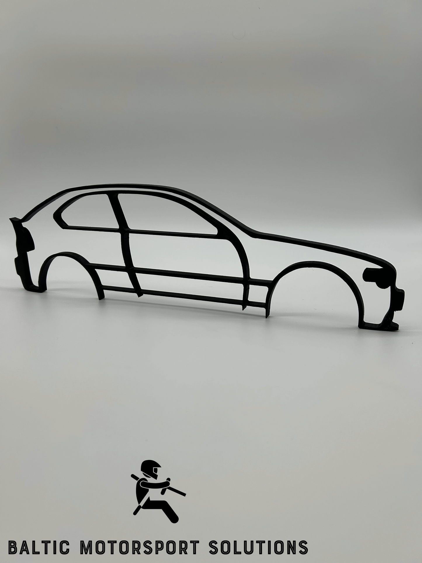 BMW E46 Compact Silhouette 3D Printed Wall Art