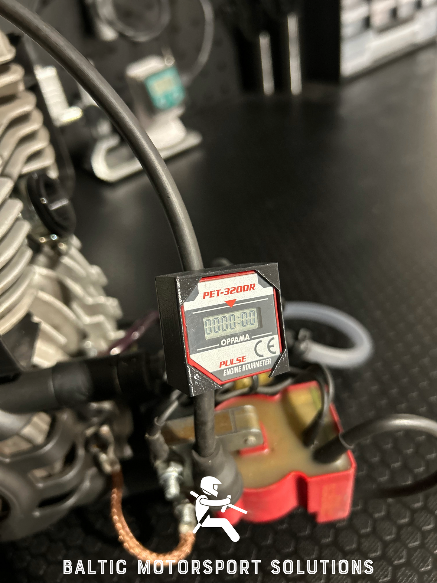 Go Kart Engine Hour Meter Holder for Oppama PET-3200H • Racing Kart Moto Mounting Bracket