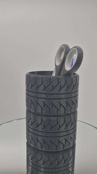 Racing Tire Pencil Case – For Car Lovers & Speed Fans!