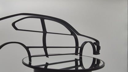 BMW E46 Compact Silhouette 3D Printed Wall Art