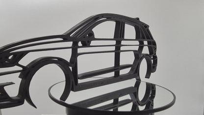 Audi A1 Sportback 2017 Silhouette 3D Printed Wall Art